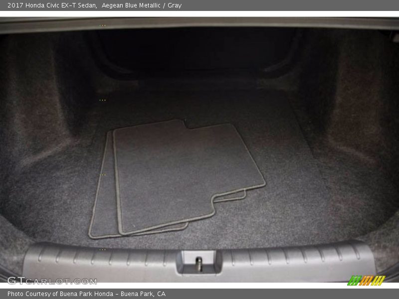 Aegean Blue Metallic / Gray 2017 Honda Civic EX-T Sedan