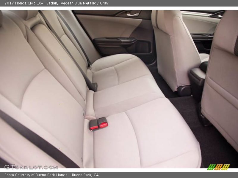Aegean Blue Metallic / Gray 2017 Honda Civic EX-T Sedan