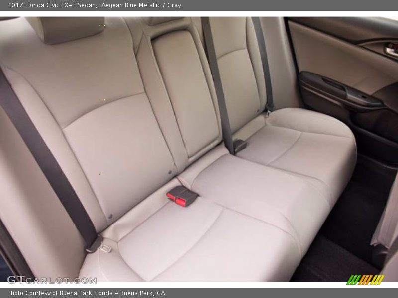 Aegean Blue Metallic / Gray 2017 Honda Civic EX-T Sedan