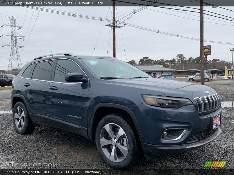 Slate Blue Pearl / Black 2021 Jeep Cherokee Limited 4x4