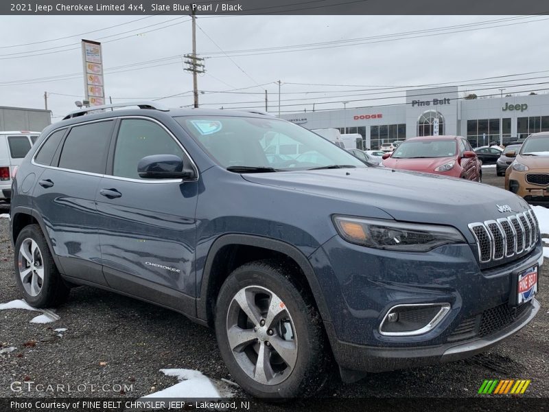 Slate Blue Pearl / Black 2021 Jeep Cherokee Limited 4x4