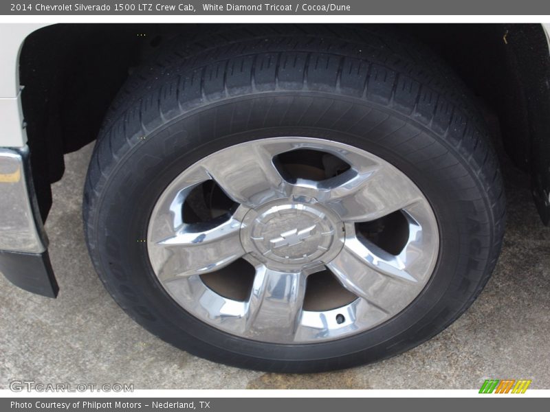 White Diamond Tricoat / Cocoa/Dune 2014 Chevrolet Silverado 1500 LTZ Crew Cab