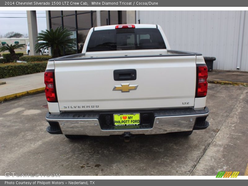 White Diamond Tricoat / Cocoa/Dune 2014 Chevrolet Silverado 1500 LTZ Crew Cab