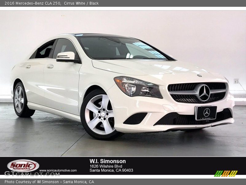 Cirrus White / Black 2016 Mercedes-Benz CLA 250