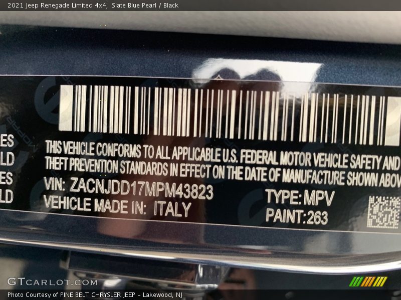 Slate Blue Pearl / Black 2021 Jeep Renegade Limited 4x4