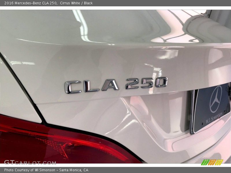 Cirrus White / Black 2016 Mercedes-Benz CLA 250