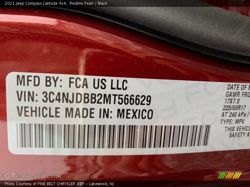 Redline Pearl / Black 2021 Jeep Compass Latitude 4x4