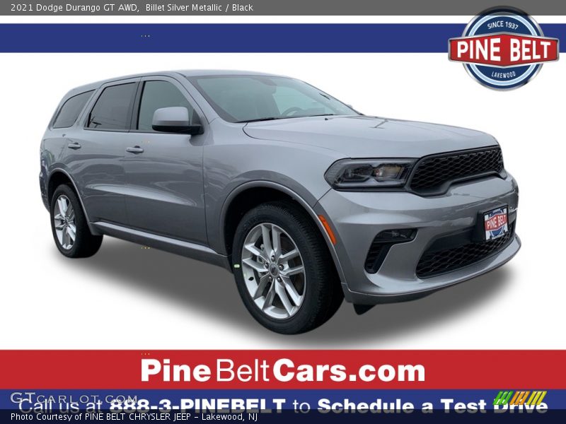 Billet Silver Metallic / Black 2021 Dodge Durango GT AWD