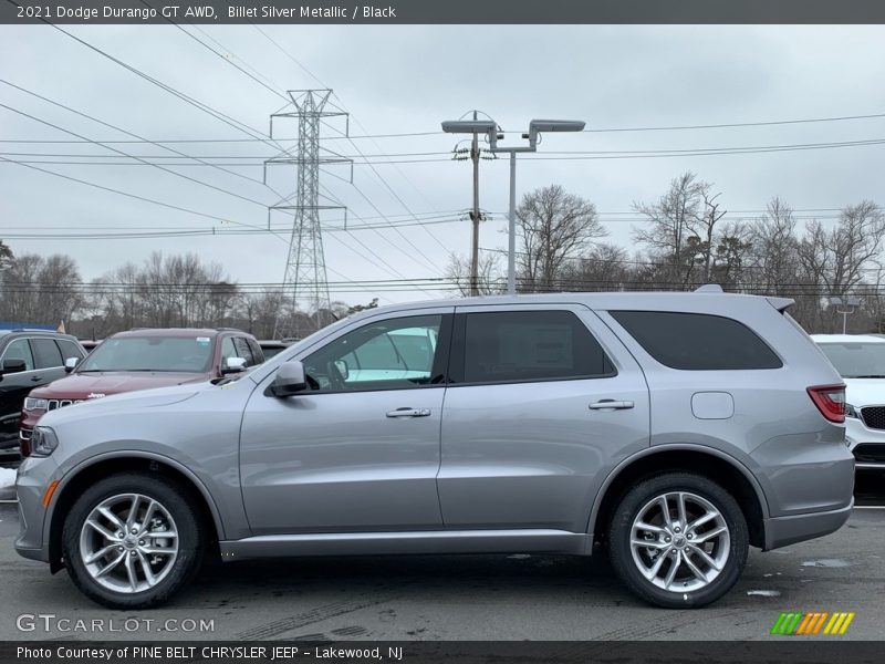 Billet Silver Metallic / Black 2021 Dodge Durango GT AWD