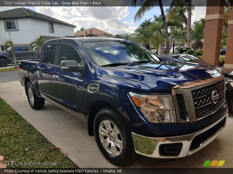 Deep Blue Pearl / Black 2017 Nissan Titan SV Crew Cab