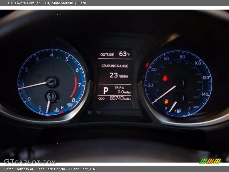 Slate Metallic / Black 2016 Toyota Corolla S Plus