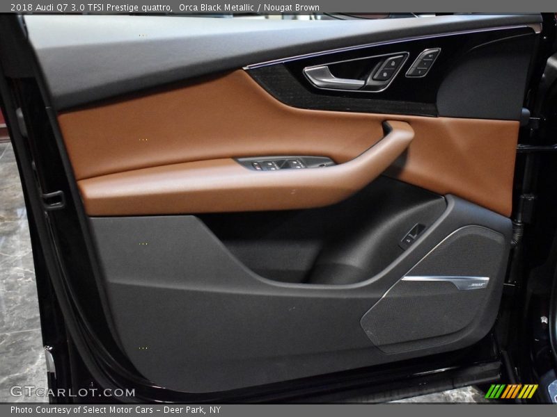 Orca Black Metallic / Nougat Brown 2018 Audi Q7 3.0 TFSI Prestige quattro