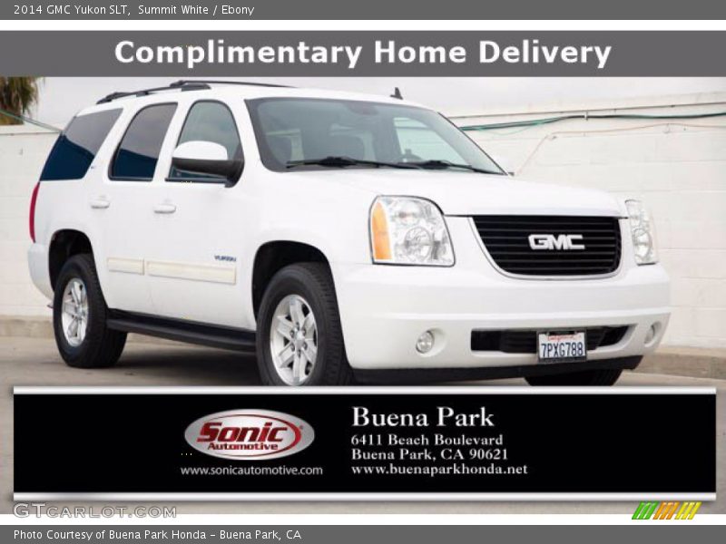 Summit White / Ebony 2014 GMC Yukon SLT