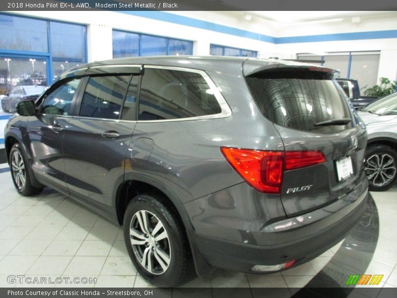 Modern Steel Metallic / Black 2018 Honda Pilot EX-L AWD