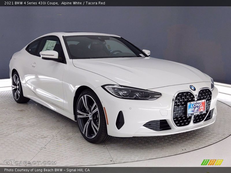 Alpine White / Tacora Red 2021 BMW 4 Series 430i Coupe