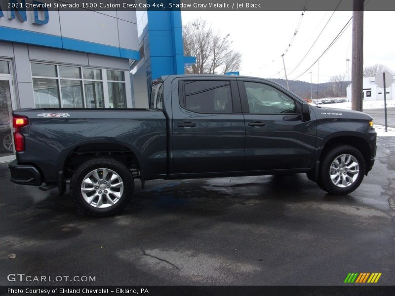 Shadow Gray Metallic / Jet Black 2021 Chevrolet Silverado 1500 Custom Crew Cab 4x4