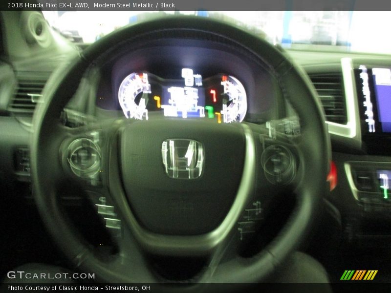 Modern Steel Metallic / Black 2018 Honda Pilot EX-L AWD