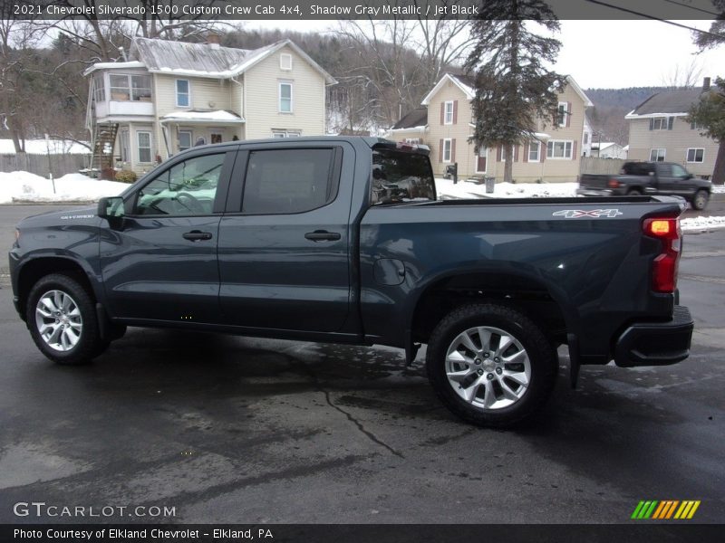 Shadow Gray Metallic / Jet Black 2021 Chevrolet Silverado 1500 Custom Crew Cab 4x4