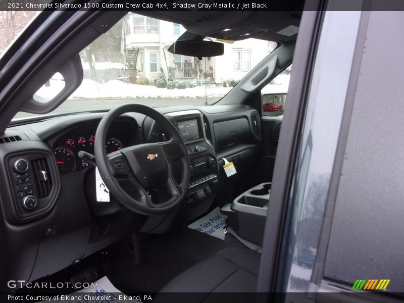 Shadow Gray Metallic / Jet Black 2021 Chevrolet Silverado 1500 Custom Crew Cab 4x4