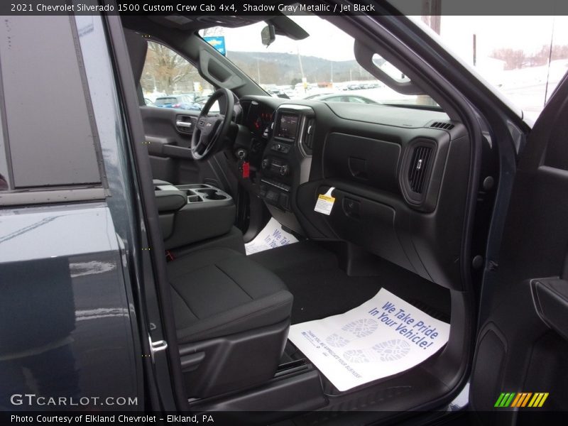 Shadow Gray Metallic / Jet Black 2021 Chevrolet Silverado 1500 Custom Crew Cab 4x4