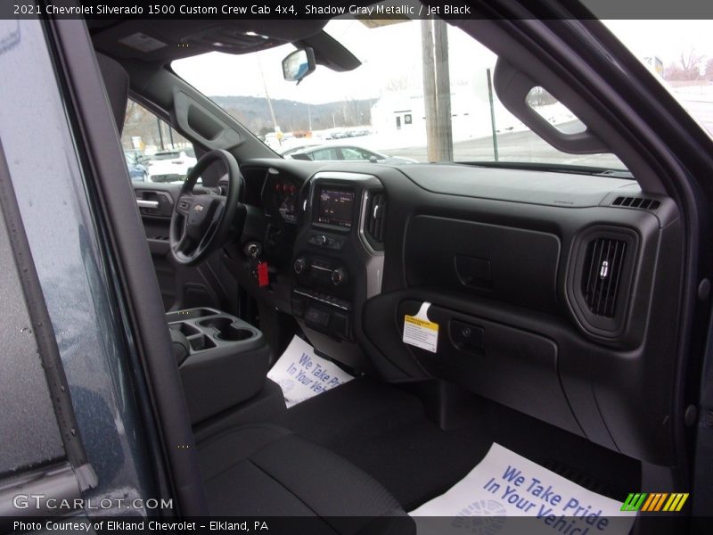 Shadow Gray Metallic / Jet Black 2021 Chevrolet Silverado 1500 Custom Crew Cab 4x4