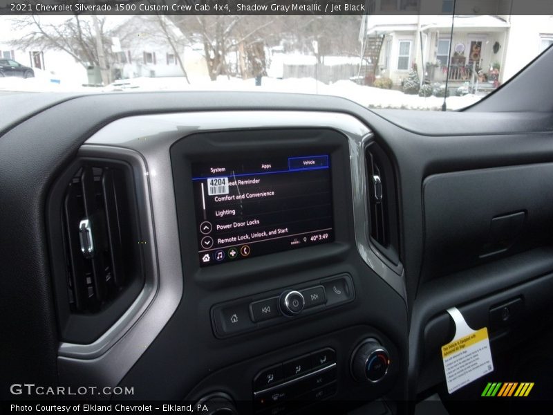 Shadow Gray Metallic / Jet Black 2021 Chevrolet Silverado 1500 Custom Crew Cab 4x4