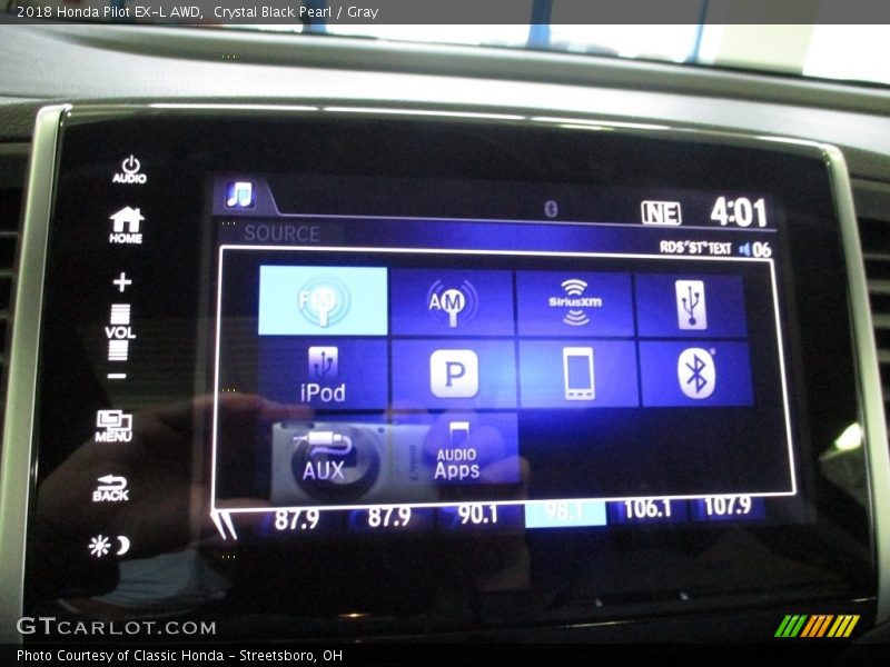 Crystal Black Pearl / Gray 2018 Honda Pilot EX-L AWD