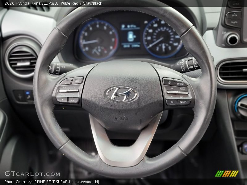 Pulse Red / Gray/Black 2020 Hyundai Kona SEL AWD