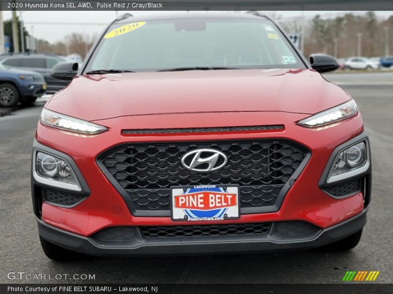 Pulse Red / Gray/Black 2020 Hyundai Kona SEL AWD