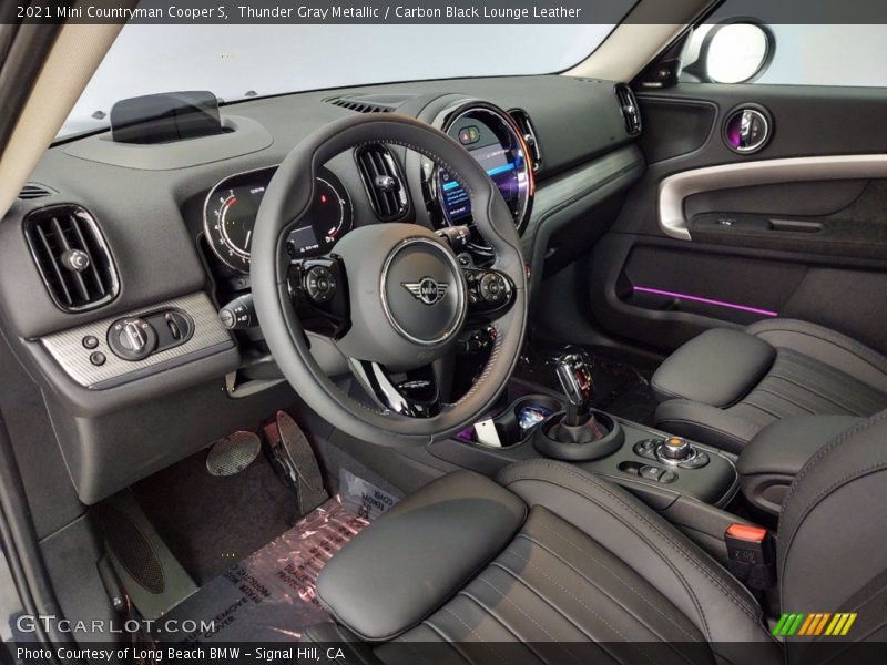  2021 Countryman Cooper S Carbon Black Lounge Leather Interior