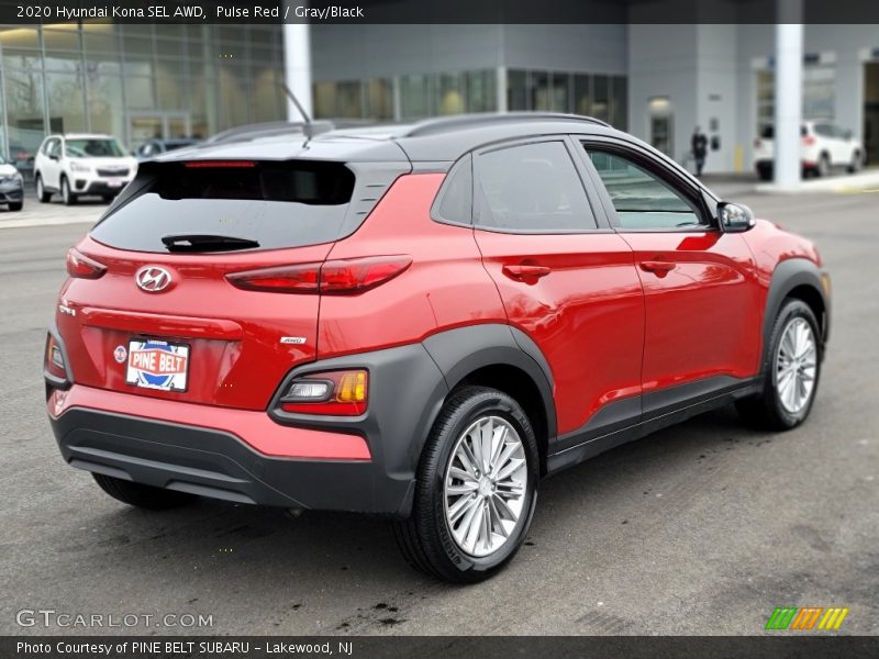Pulse Red / Gray/Black 2020 Hyundai Kona SEL AWD