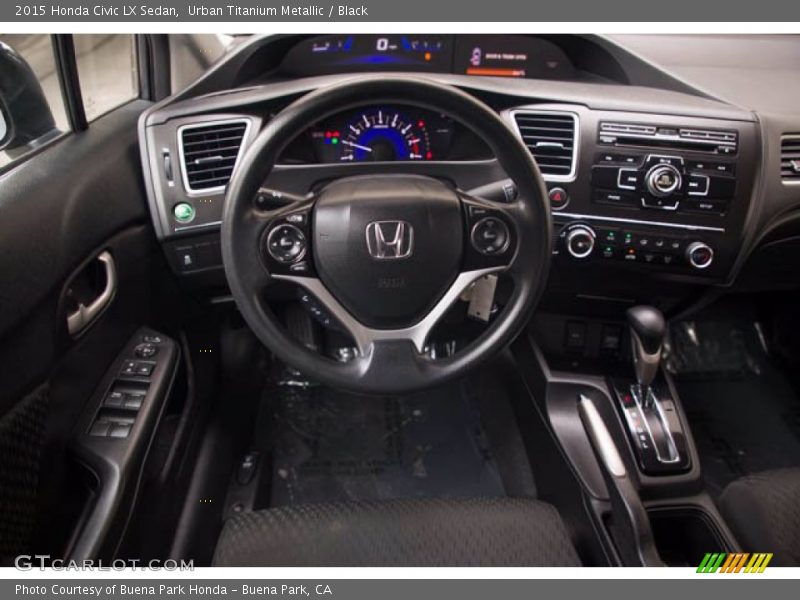 Urban Titanium Metallic / Black 2015 Honda Civic LX Sedan