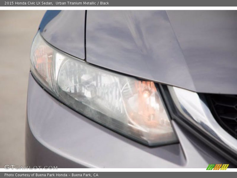 Urban Titanium Metallic / Black 2015 Honda Civic LX Sedan