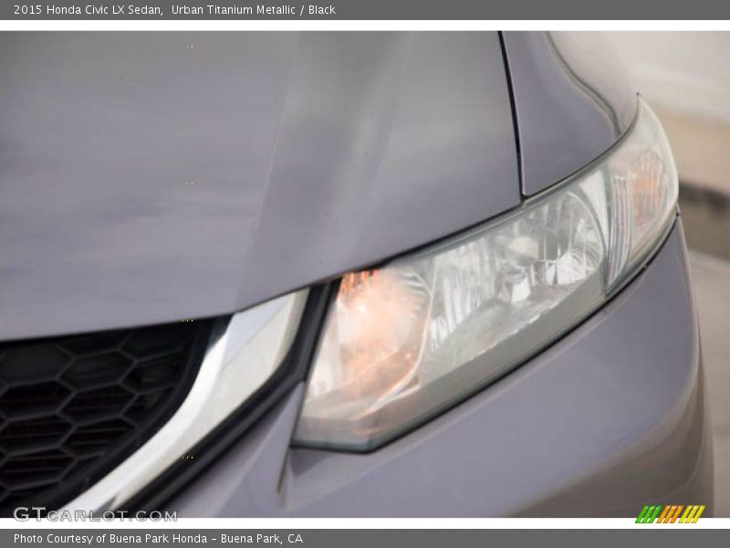 Urban Titanium Metallic / Black 2015 Honda Civic LX Sedan