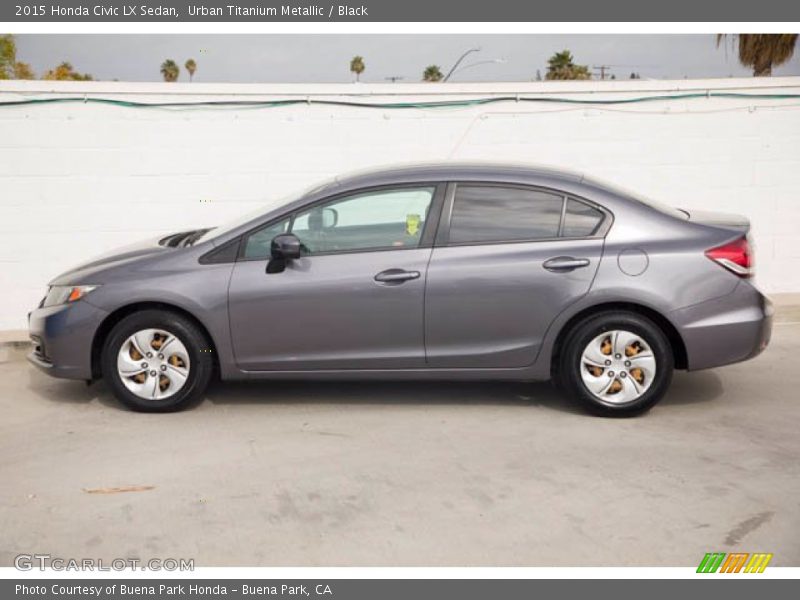 Urban Titanium Metallic / Black 2015 Honda Civic LX Sedan