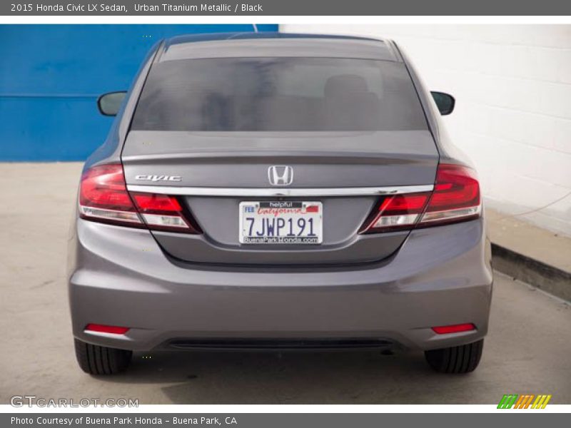 Urban Titanium Metallic / Black 2015 Honda Civic LX Sedan