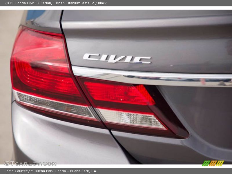 Urban Titanium Metallic / Black 2015 Honda Civic LX Sedan
