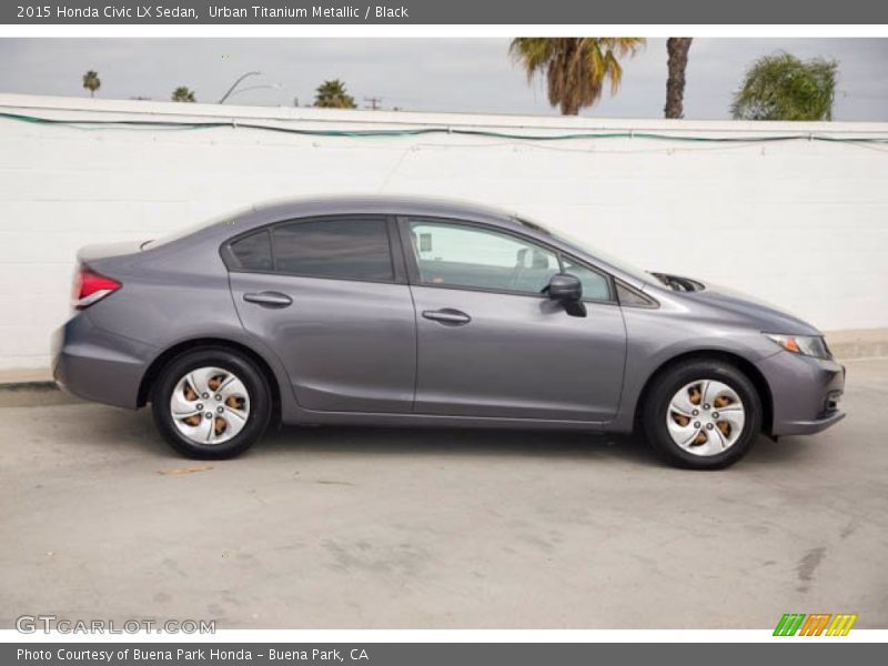Urban Titanium Metallic / Black 2015 Honda Civic LX Sedan