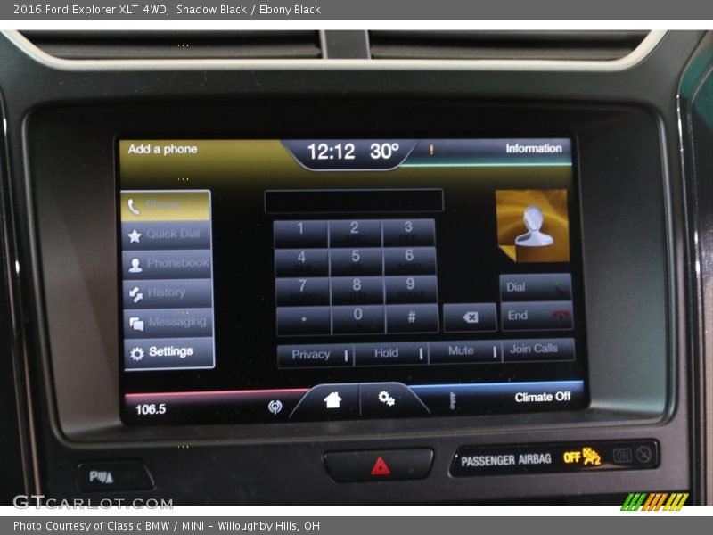 Shadow Black / Ebony Black 2016 Ford Explorer XLT 4WD