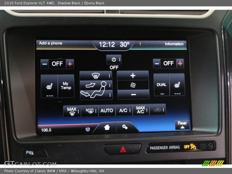 Shadow Black / Ebony Black 2016 Ford Explorer XLT 4WD