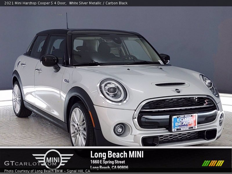 White Silver Metallic / Carbon Black 2021 Mini Hardtop Cooper S 4 Door