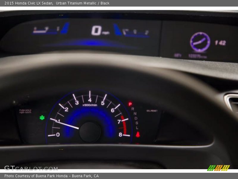 Urban Titanium Metallic / Black 2015 Honda Civic LX Sedan