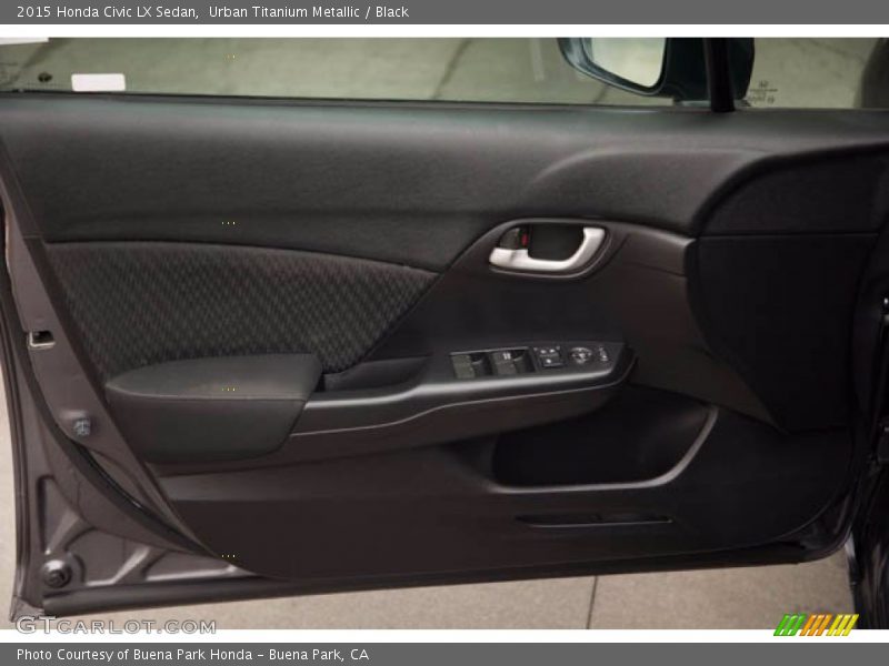 Urban Titanium Metallic / Black 2015 Honda Civic LX Sedan