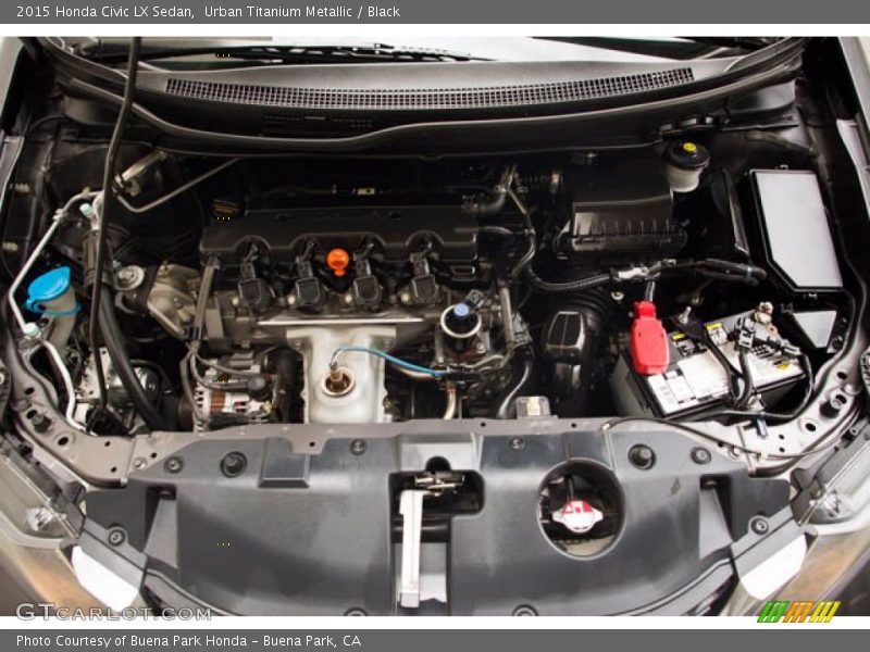 Urban Titanium Metallic / Black 2015 Honda Civic LX Sedan