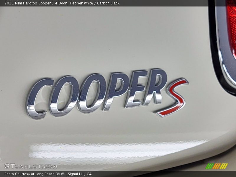 Pepper White / Carbon Black 2021 Mini Hardtop Cooper S 4 Door