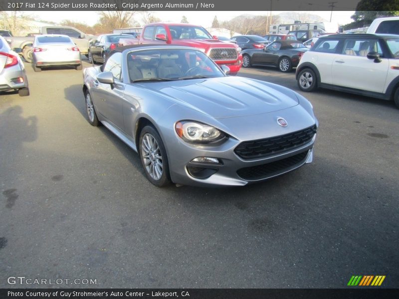 Grigio Argento Aluminum / Nero 2017 Fiat 124 Spider Lusso Roadster