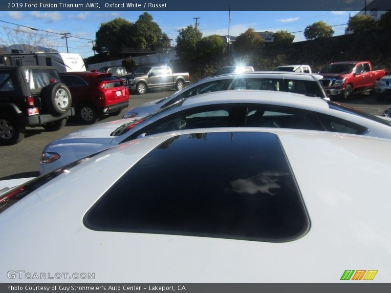 Oxford White / Russet 2019 Ford Fusion Titanium AWD