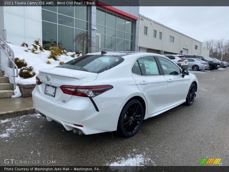 Wind Chill Pearl / Black 2021 Toyota Camry XSE AWD