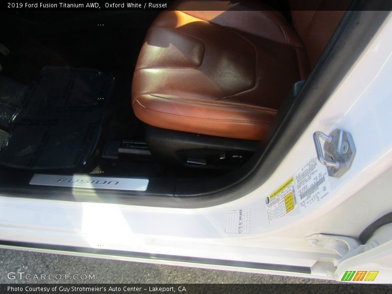Oxford White / Russet 2019 Ford Fusion Titanium AWD