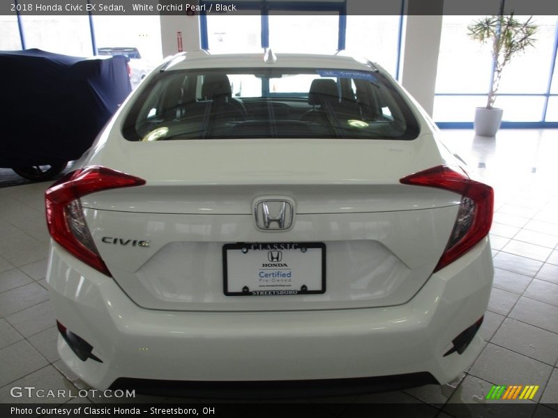 White Orchid Pearl / Black 2018 Honda Civic EX Sedan